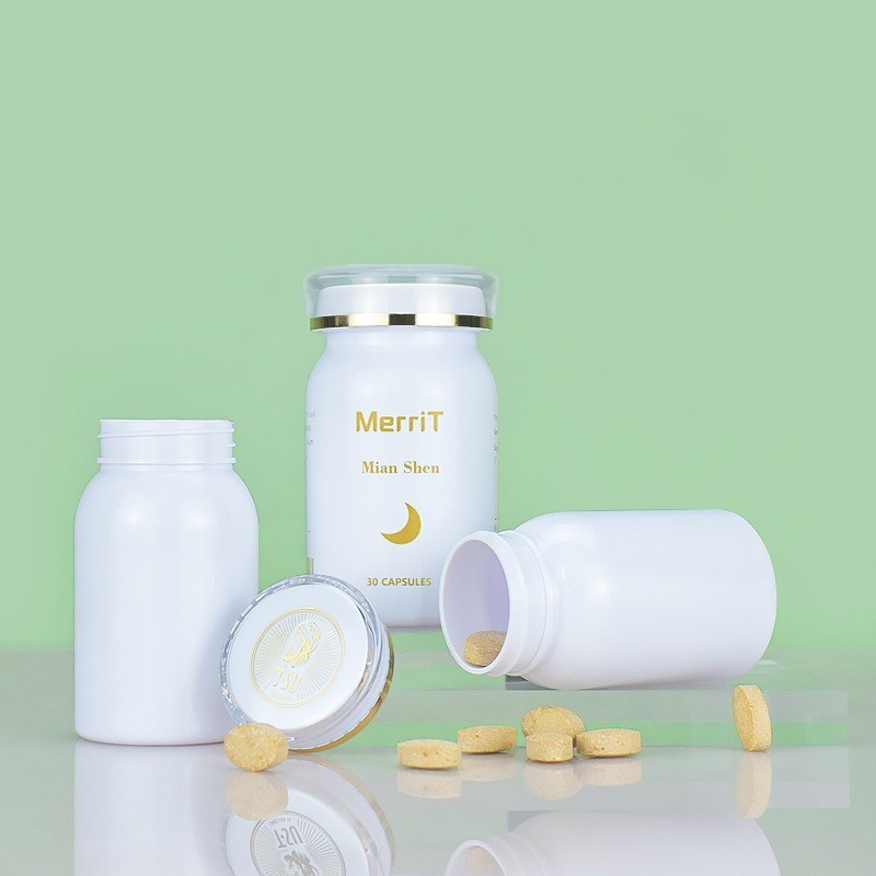 新款中高档塑料保健品瓶 白色pet材质通用包装硬胶囊药品分装包材