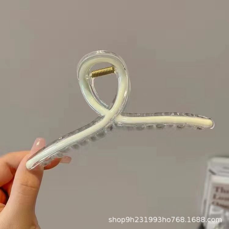 滴油发夹女后脑勺中号11cm盘发中号抓夹鲨鱼夹气质女洗澡发卡饰品|undefined