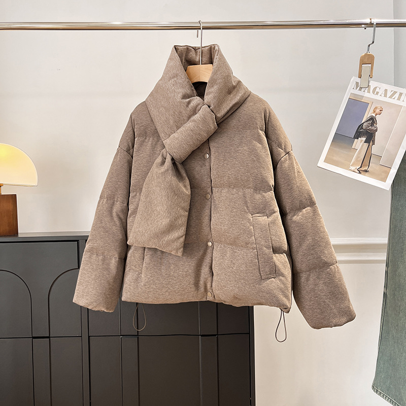 He 7500+! 2025 Autumn and Winter 70 White Duck down Ultra-Light and Super Warm Wool Yak down Mixed Scarf down Jacket