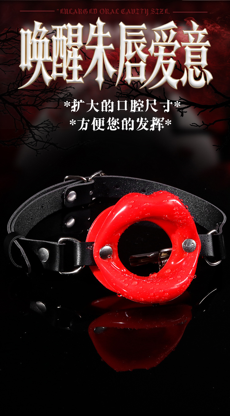 Jiuai Silicone Mouth Plug with Nipple Clamps, Black Bondage Accessory Set — detail image 20