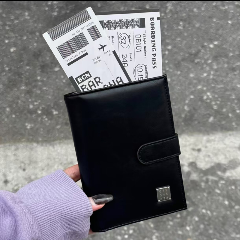 盗難防止ブラシRFID旅行外出パスポートホルダー保護カバーカバーカバーカード位置証明書収納パスポートバッグ財布一体|undefined
