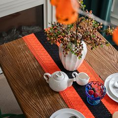 Imanqi Yun Halloween Cartoon Tablecloth for Restaurants, Home Dining, Family Gatherings, and Festive Party Events – Decorative Table Runner