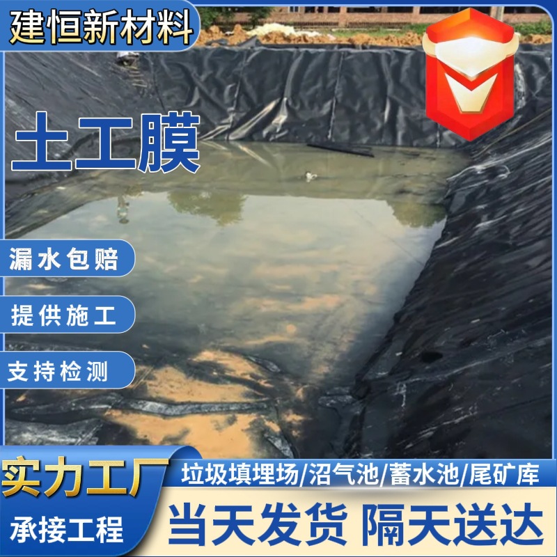 蓄水池土工膜1.0mm人工湖景观湖猪场氧化塘防渗膜聚乙烯土工膜