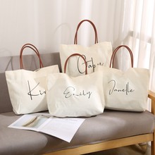 etsy跨境选品女士pod手提袋 个性化烫画工艺可印logo帆布托特包