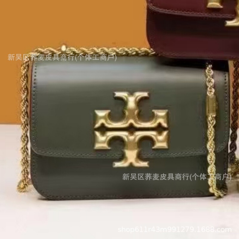 TB新款Eleanor小金砖双T锁扣金属链条小方包豆腐包斜挎单肩女|undefined