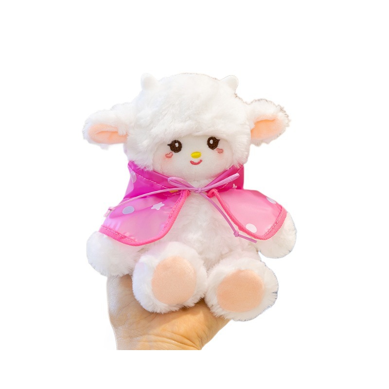 Transfronterizos bonitos impermeables osos perros colgantes juguetes de peluche muñecas bolsas de cordero colgantes llaveros muñecas
