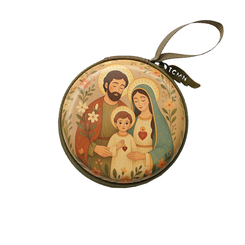 Metal zipper feather style ICMN Yikamino family cartoon coin purse original design 7x7cm Metal zipper feather style ICMN Yikamino family cartoon coin purse original design 7x7cm