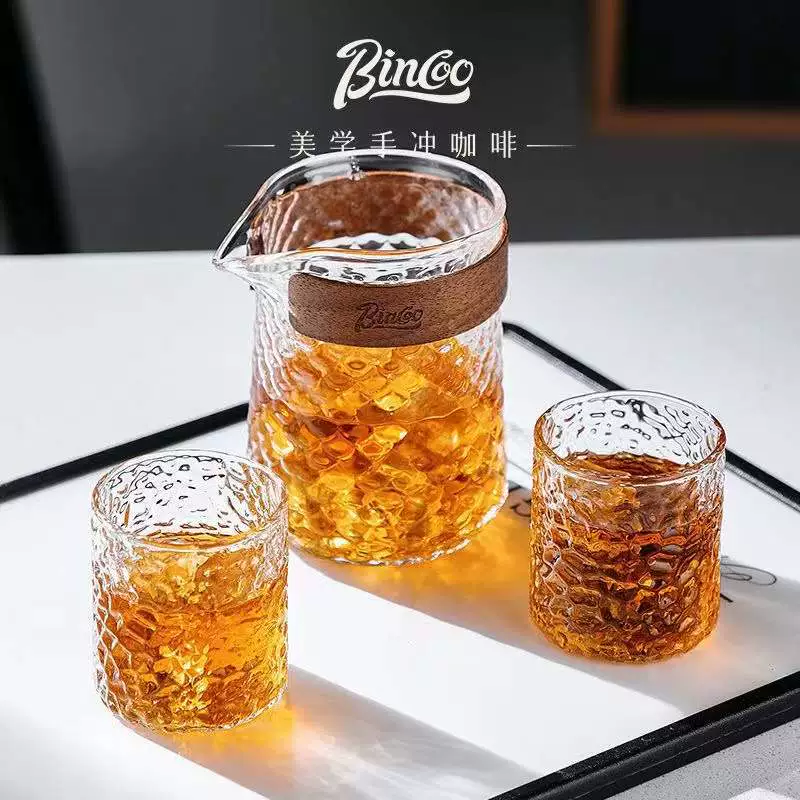 Домашний чайник Wind Glass в японском стиле деревянный пиробывание горячих рыбных чешуек стеклянная чашка анти-пряный кофе чашка чашка