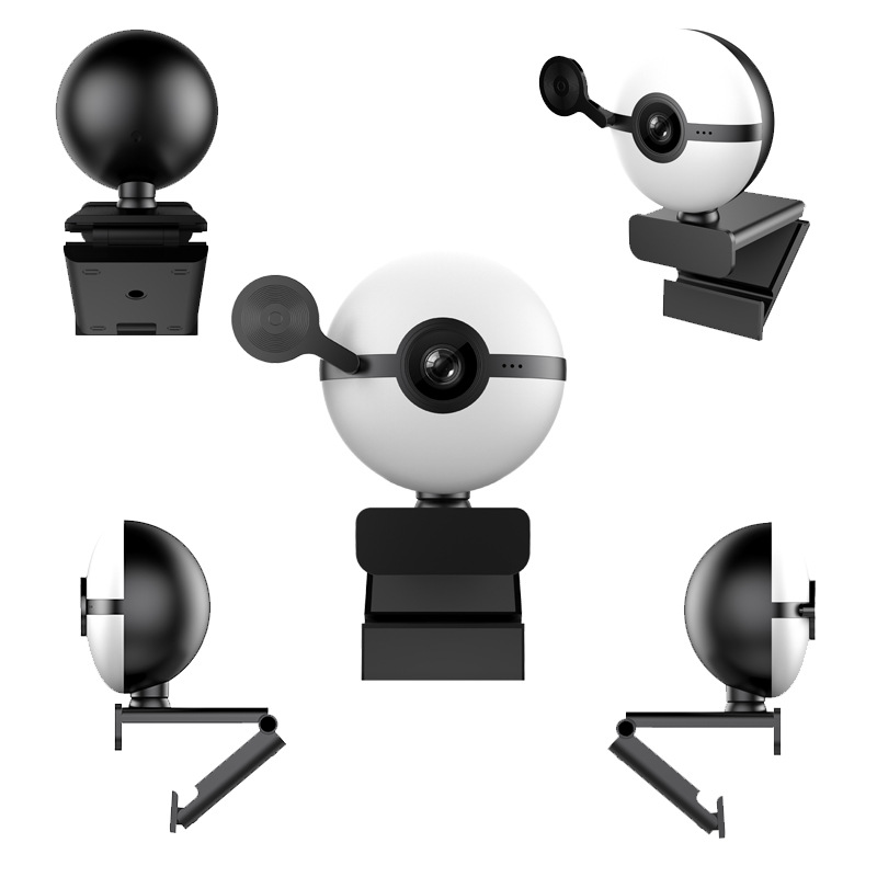 新款三色灯带触控高清直播摄像头USB网络电脑摄像头跨境专供批发