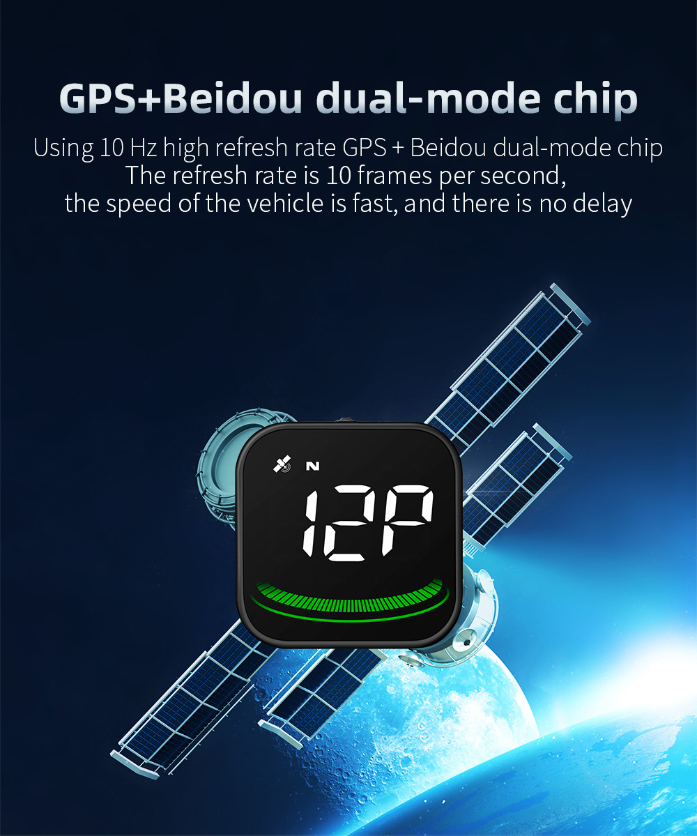 Car Head-Up Display Universal Hud Vehicle Gps Speedometer Speed Measurement Compass High-Definition Smart Display