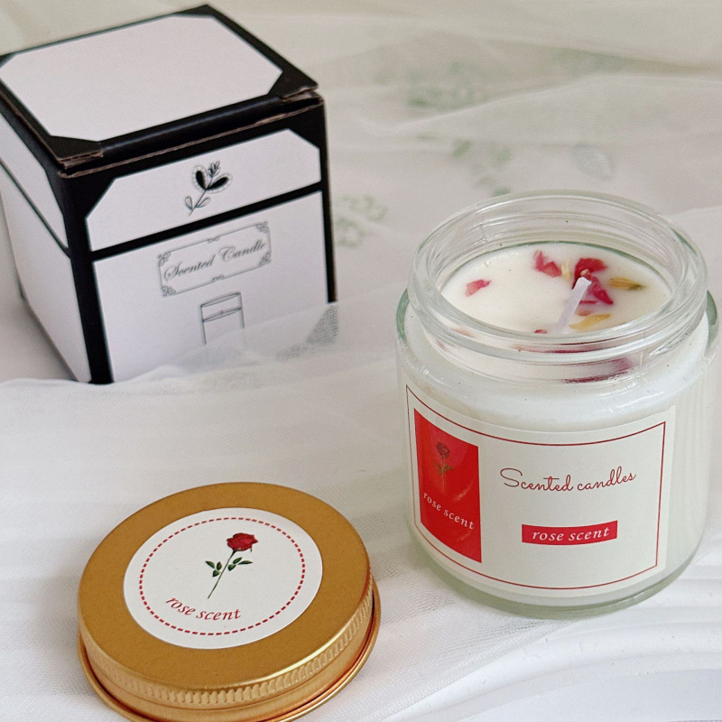 Commercio all'ingrosso di candele per aromaterapia in barattolo di vetro trasparente creativo in cera di soia per e-commerce transfrontaliero_voghion.com