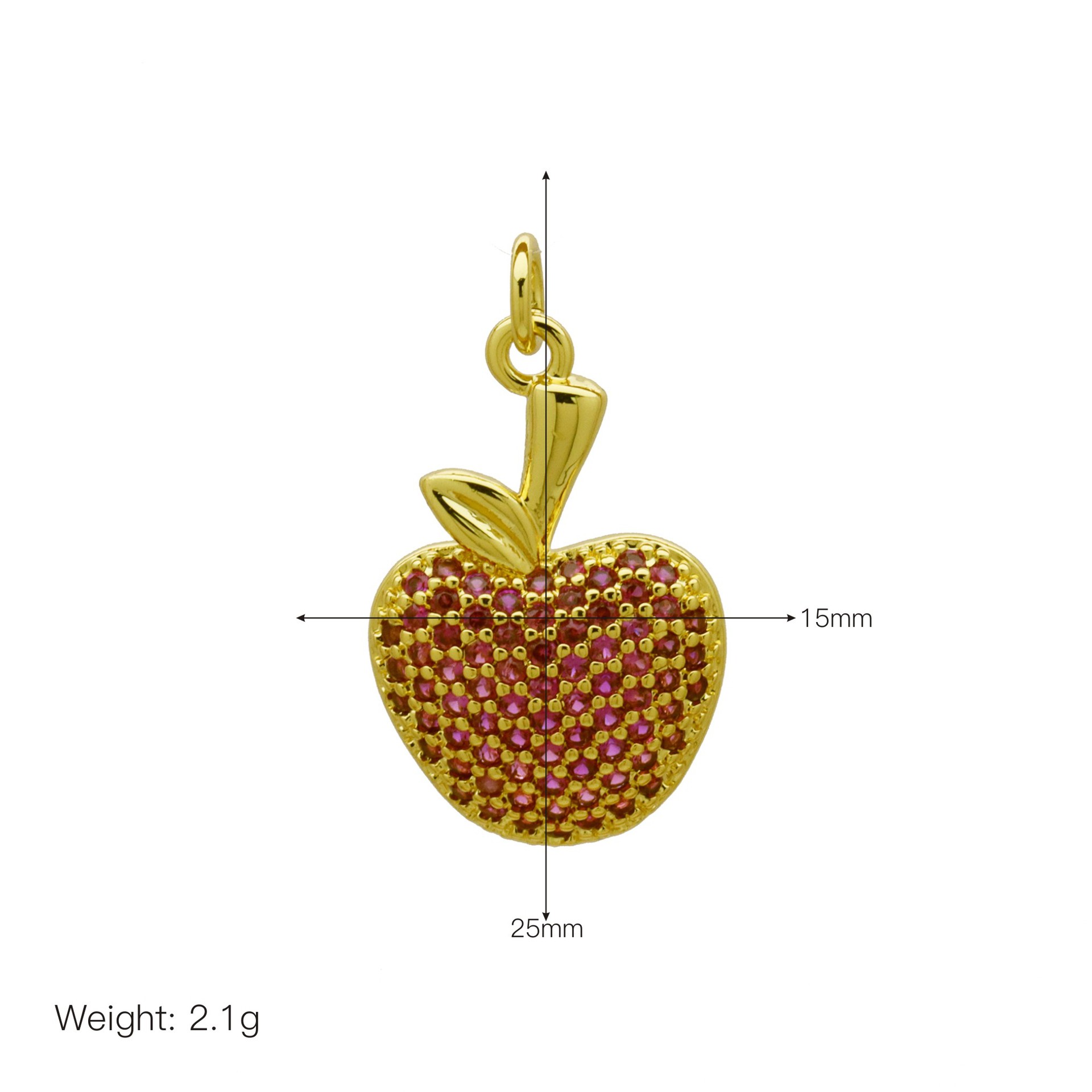 2g Weight Pendant Jewelry Making Type 7 * 18mm Jewelry Making Size Zircon Inlay Material DIY Jewelry Accessories Classification 1 Piece Quantity Copper Material Christmas Festival Cherry, Carrot, Strawberry Pattern Inlay Design IG Style Style 1 Piece 7 * 18mm Copper Zircon Cherry Carrot Strawberry Pendant 6