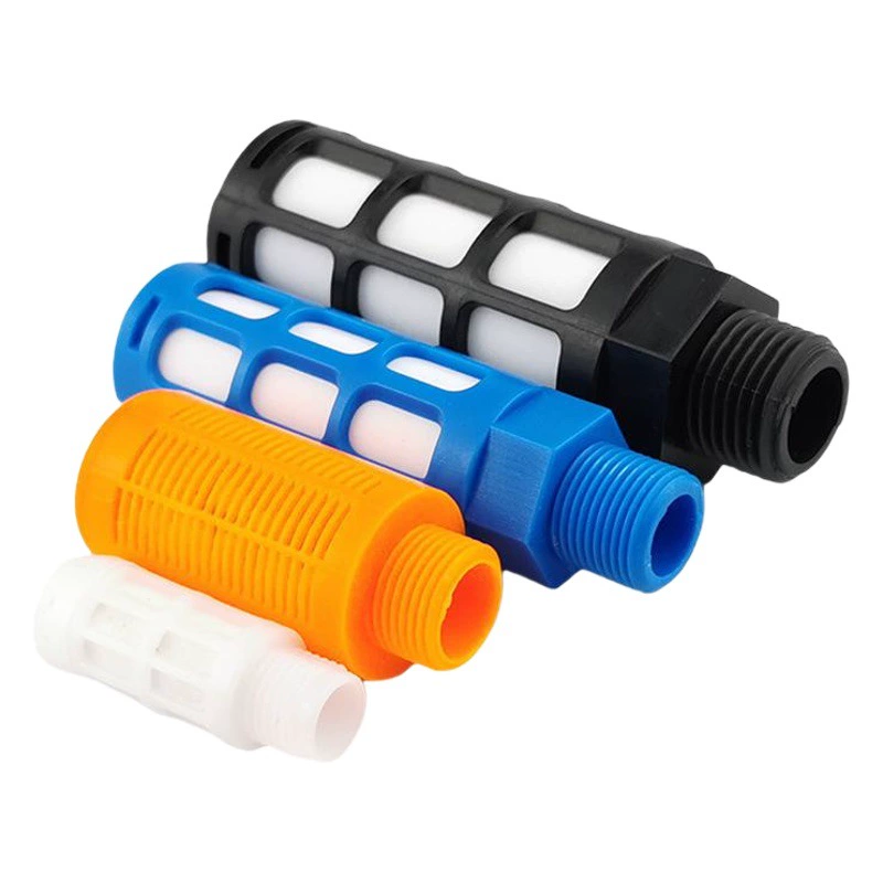 Пневматический электромагнитный клапан, черный, белый, синий, оранжевый пластиковый глушитель PSL-01, один дюйм, 02 минут, 3 минуты, 4 минуты, глушитель выхлопа