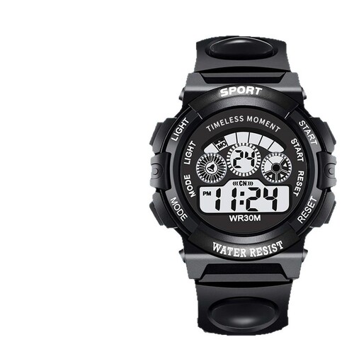 Cross-border children's digital electronic watch stylish men's waterproof night light sports multi-function alarm clock timing mechanical watch