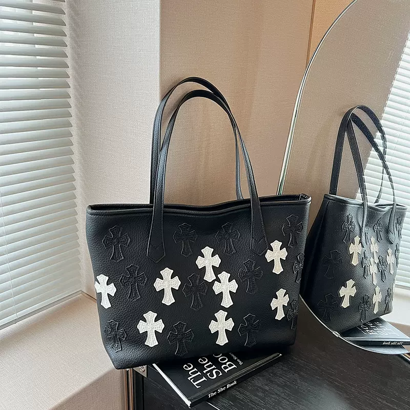 克罗心十字架托特包大容量网红爆款斜挎包轻奢感通勤单肩包包女
