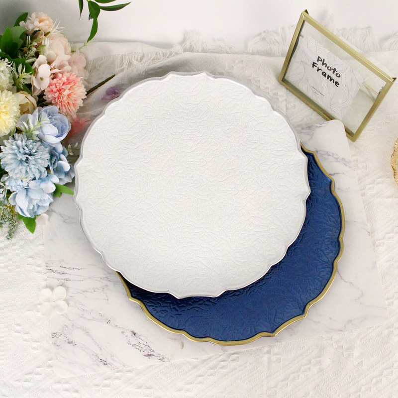 High-looking Disposable Export Wholesale Cross-border Special Fruit Plate Hotel Wedding Plate charger plates