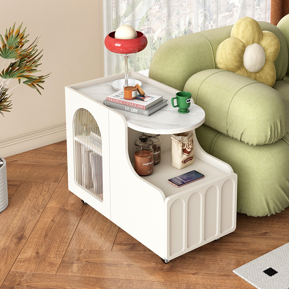 0.4m Кремово-белый край стола (длина 0,4*ширина 0,8*высота 0.61m