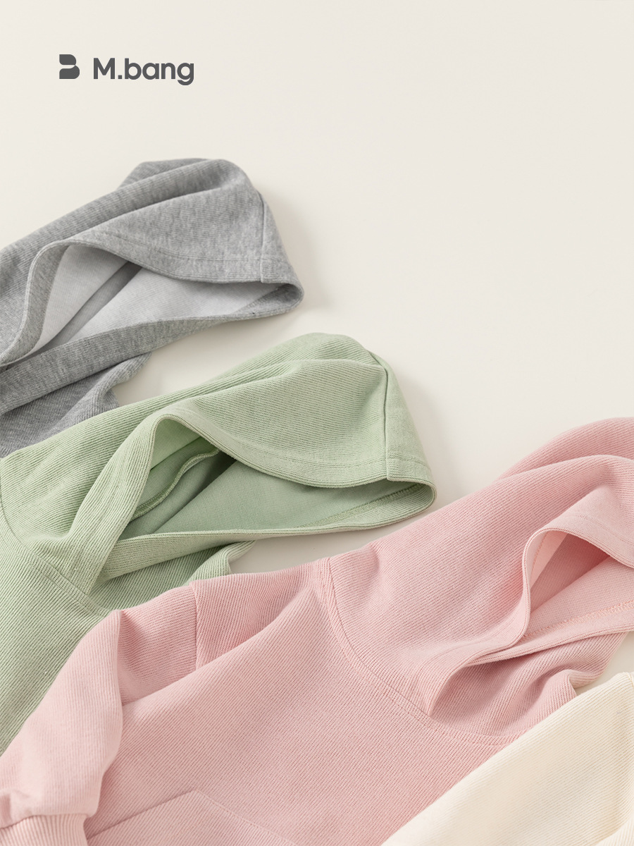 Yubao ropa infantil primavera y otoño 2026 nuevo conjunto de niños con chaqueta encapuzada pantalones largos ropa deportiva de niñas dos piezas image 4