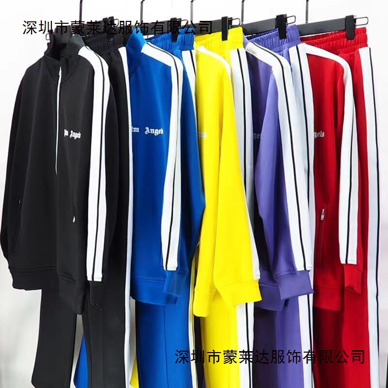 2023 European and American Trendy Palm Angels Side Stripe Sports Suit Couple Outfit Sweatshirt Jacket Casual Pants 2023 European and American Trendy Palm Angels Side Stripe Sports Suit Couple Outfit Sweatshirt Jacket Casual Pants