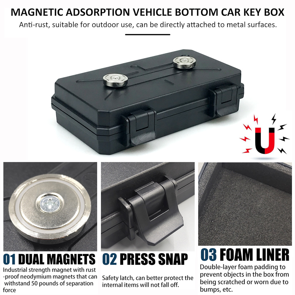 자동차 바닥 그림자 저장 상자 야외 휴대용 자석 도구 상자 야외 캠핑 전술 상자 저장