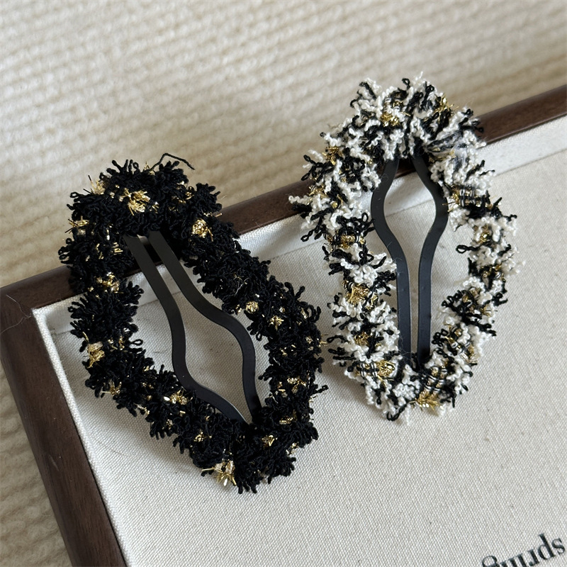 Francouzský temperament atmosféra smysl podzim a zima mrak barva vlna sponka do vlasů přestávka klip Čistá červená ofina sponka do vlasů vlasové doplňky ·_voghion.com