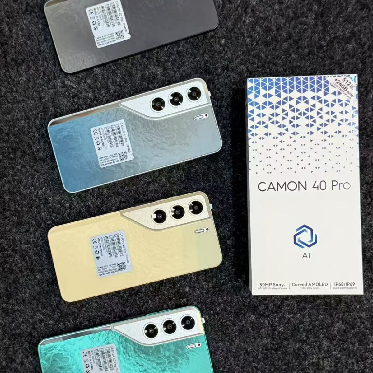 Cross-Border Hot Sale Camon40 Pro 24G+512G 6.6inch Hd Screen Smartphone Google Store Wholesale