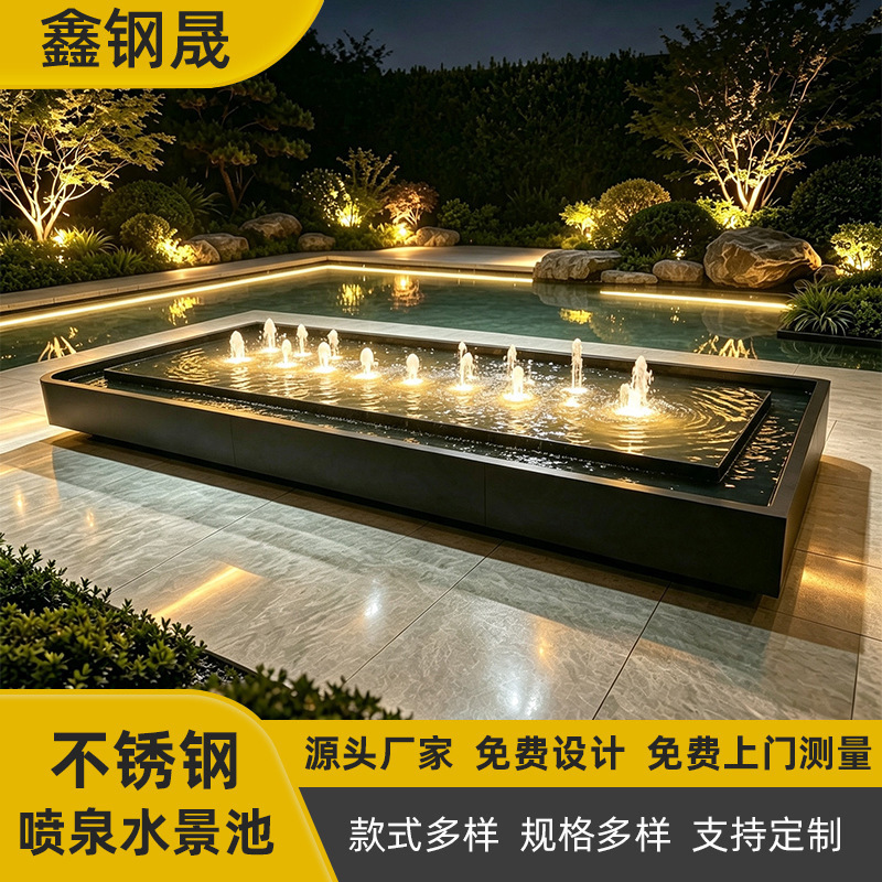 Customized Stainless Steel Circulating Water Pool Villa Courtyard Landscaping Fountain Water Feature Outdoor Metal Landscape Fountain Customized Stainless Steel Circulating Water Pool Villa Courtyard Landscaping Fountain Water Feature Outdoor Metal Landscape Fountain