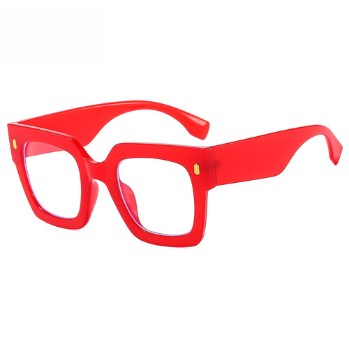 New European and American style anti-blue light glasses fashion ins trendy large frame square cat-eye women's sunglasses 2151