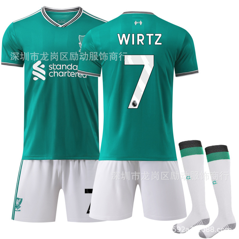 2526足球服11号萨拉赫9伊萨克4范戴克套利物浦二客场7维尔茨球衣|undefined