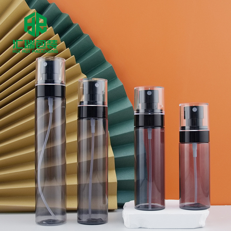 跨境80ml半透黑爽肤水瓶分装100ml保湿护肤品瓶定妆细雾喷雾瓶子