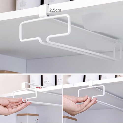 Iron cabinet red wine glass drain rack hanger type tall wine glass storage rack kitchen bar tool