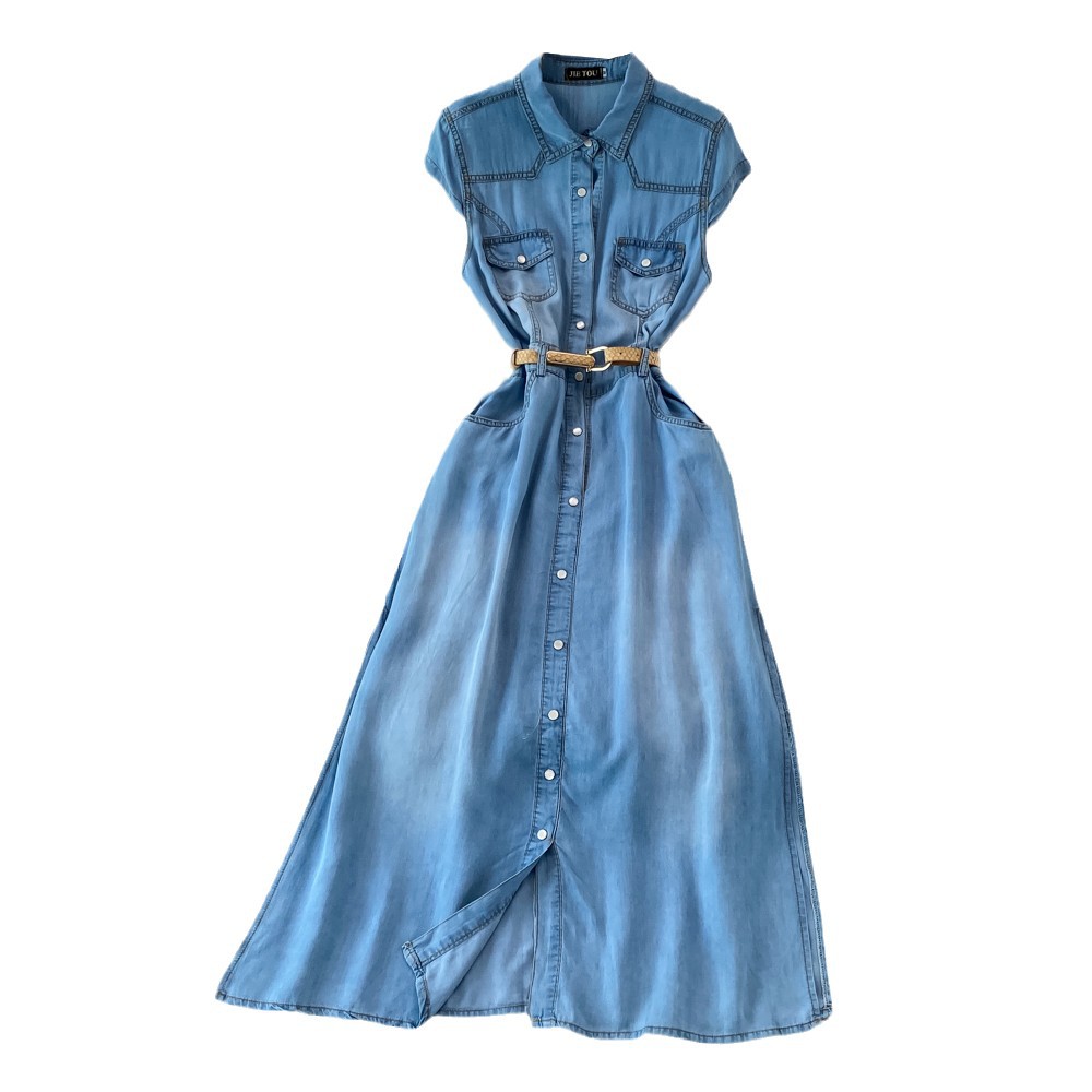 Fitted long skirt sleevless