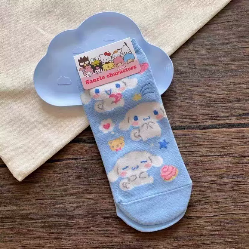 Носки Hello Kitty летние унисекс (one size) — южнокорейский стиль, яркие рисунки