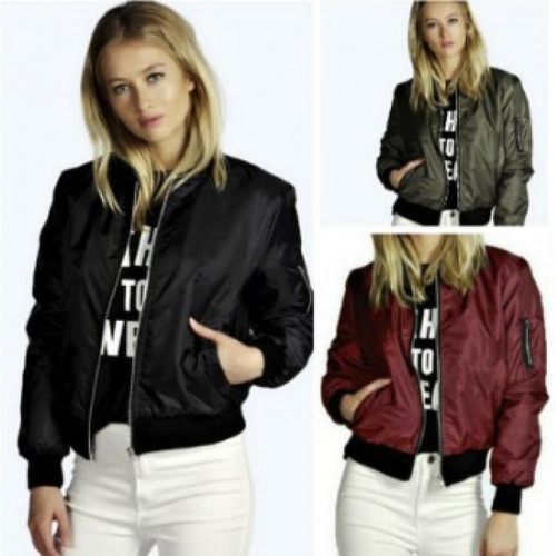 Ebay: Trendy Solid-Color Short Zip-Up Outerwear Jacket for Autumn & Winter—Europe & America Style