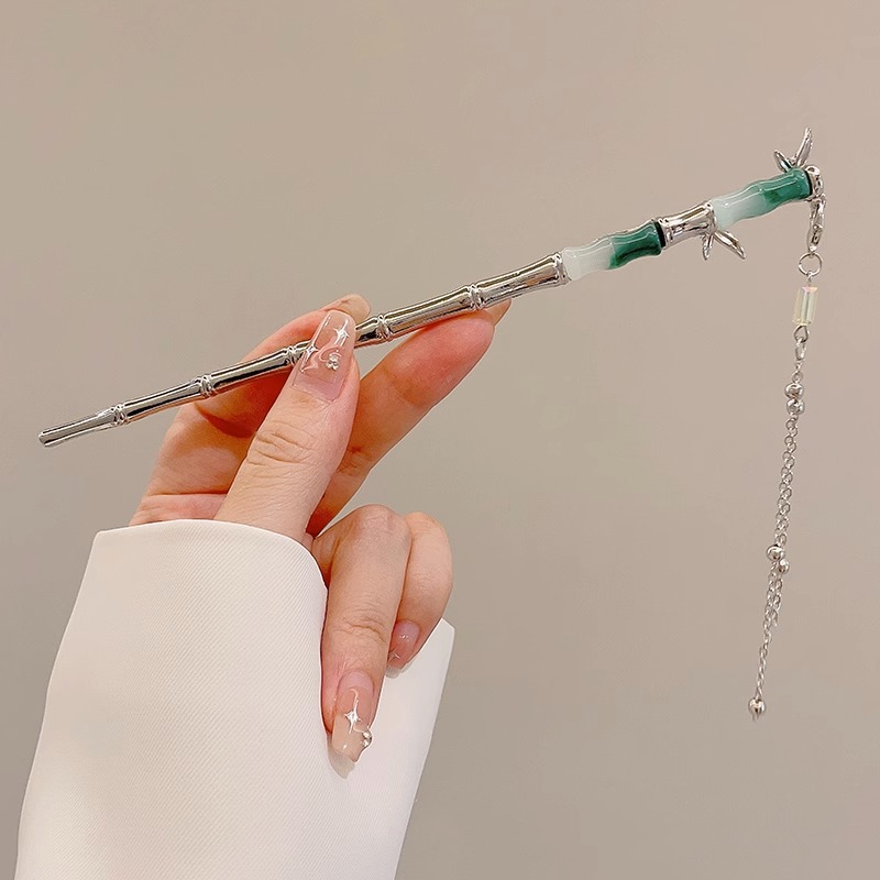 Flor antigua horquilla con flecos para mujer nueva horquilla de pelo moderno chino simple Hanfu cheongsam horquilla tocado paso a paso