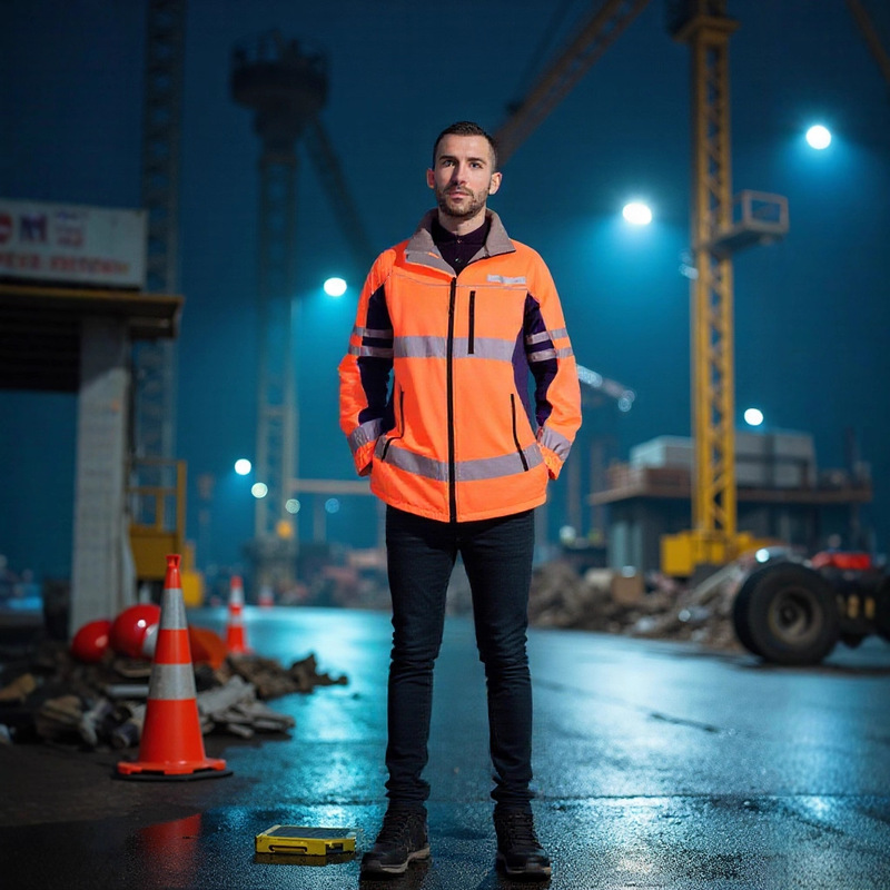 New High-Reflective, Thickened, Fleece-Lined, Warm, Waterproof, Cold-Proof Soft-Shell Workwear for Nighttime Work and Outdoor Safety
