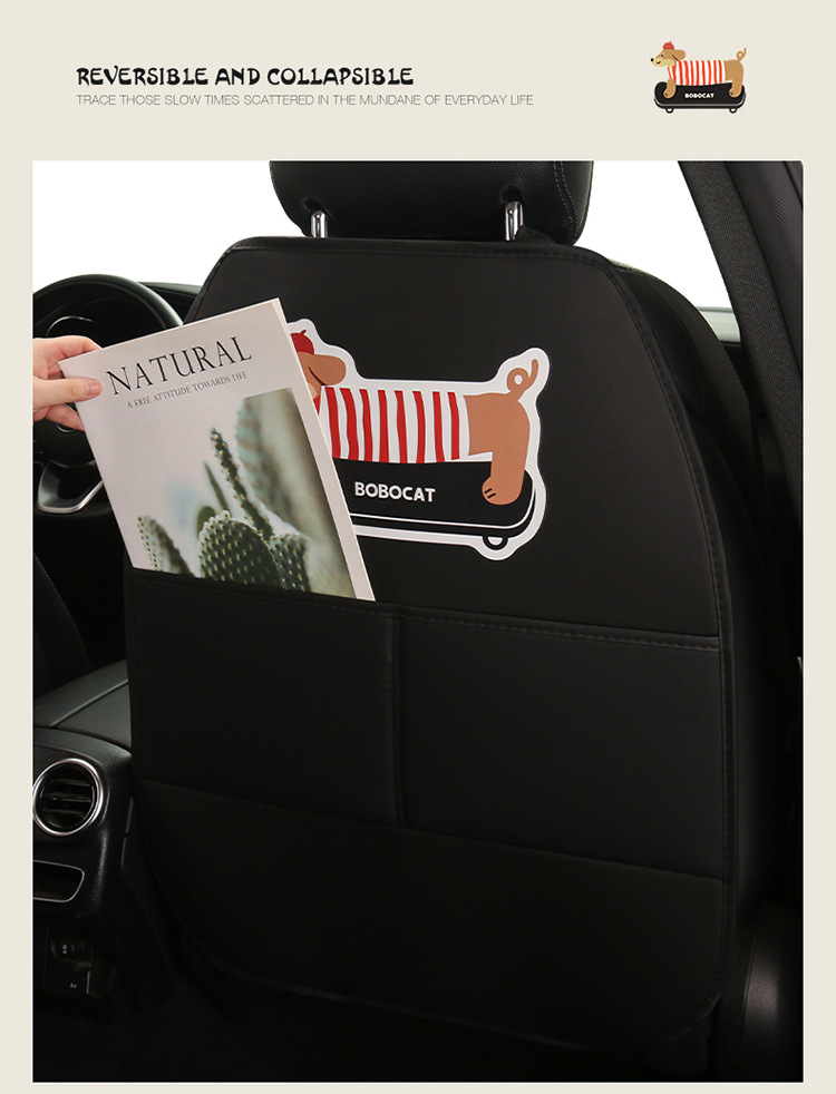 Car Anti-Kick Pad, Universal Anti-Kick Pad, Rear Seat Backrest Anti-Dirt Protective Pad, Children's Dachshund Anti-Kick Pad