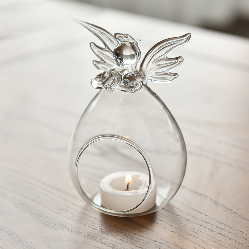 Transparent Angel Vase Glass Vase Flower Vase Plant Pot Hydroponic Container Home Decor