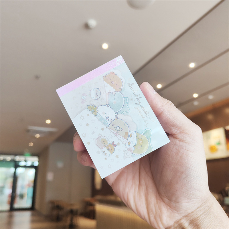 Caricatura encantadora esquina biológica mini cuaderno de notas pequeño cuaderno de notas páginas de color no pegajosas