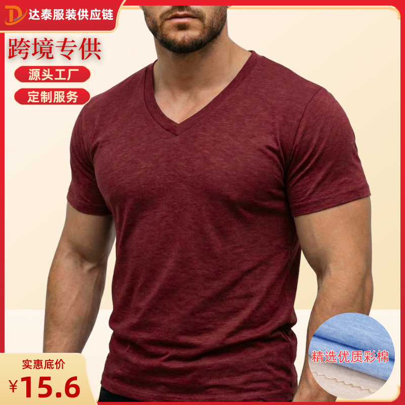 Mexican Men's Clothing Export Men's Elastic European and American Style Temu Amazon Summer Men's Short-Sleeve Round-Neck T-Shirt Cross-Border Mexican Men's Clothing Export Men's Elastic European and American Style Temu Amazon Summer Men's Short-Sleeve Round-Neck T-Shirt Cross-Border
