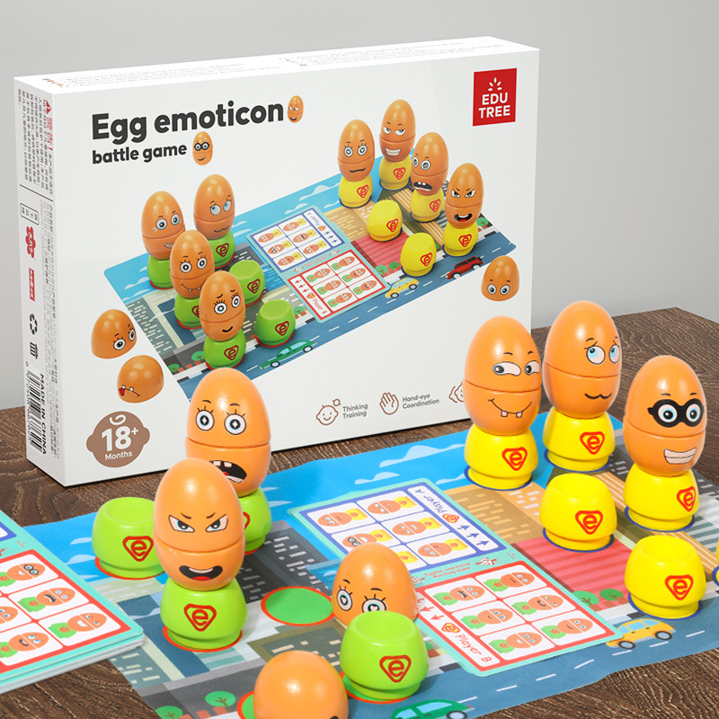 Emoticones que cambian de rostro, juego de mesa de batalla para dos jugadores, educación temprana para niños, rompecabezas, interacción entre padres e hijos, juguetes de bloques de madera de madera