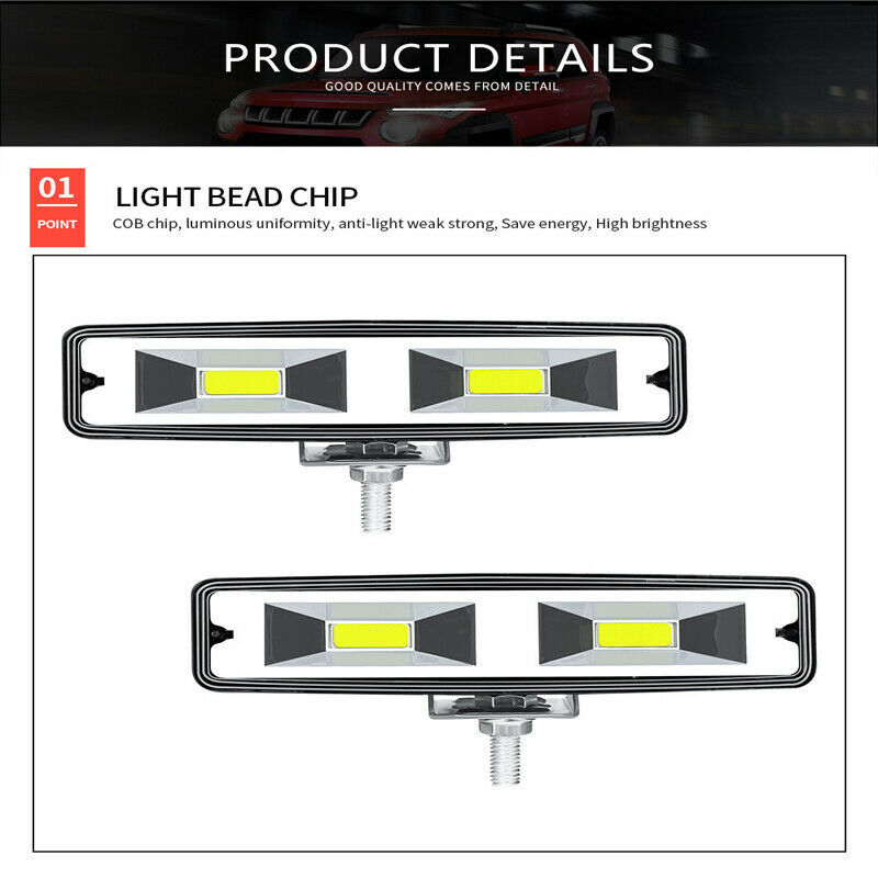 Auto LED 6inch COB tipo 48W 2 lámparas luz diurna luz de trabajo fuera de carretera proyecto de mantenimiento image 1