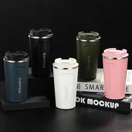 跨境二代咖啡杯304不锈钢保温杯真空水杯保冷礼品杯户外车载