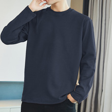 长袖t恤男装双面绒圆领上衣服德绒打底衫秋冬季保暖内搭纯色小衫