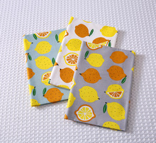 厂家直销水果柠檬全棉斜纹印花 床品 服装学生婴儿三件套面料批发