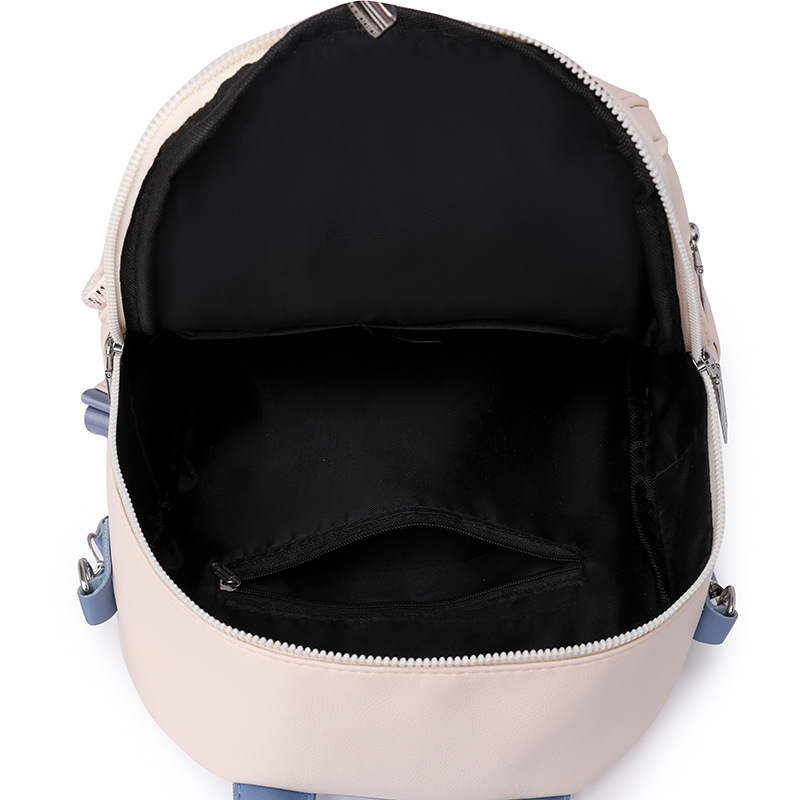 Bolsos para mujer 2023 nueva mochila de cuero suave para mujer literaria y artística moda color en relieve mochila de viaje al aire libre de doble uso