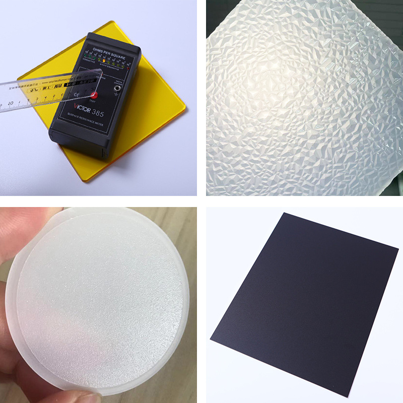 공장 재고 PC 젖빛 가이드 플레이트 조각 LED 균일 한 라이트 플레이트 1.5MM 두께 유백색 PC 디퓨저 플레이트 처리