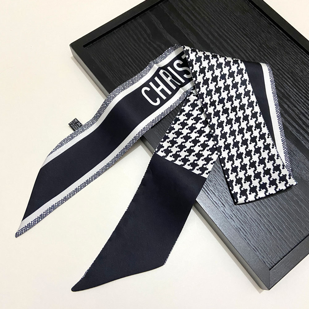 Vintage pata de gallo con letras de presbiterio con correa para el cabello con mango, bufanda de seda, decoración femenina de todo fósforo, bolso atado, bufanda de moda francesa