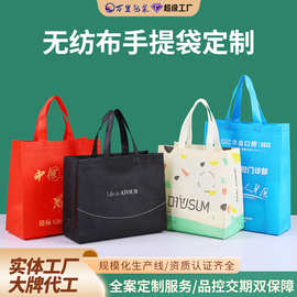 无纺布袋子广告宣传购物环保手提热压立体袋定制定做可印logo批发