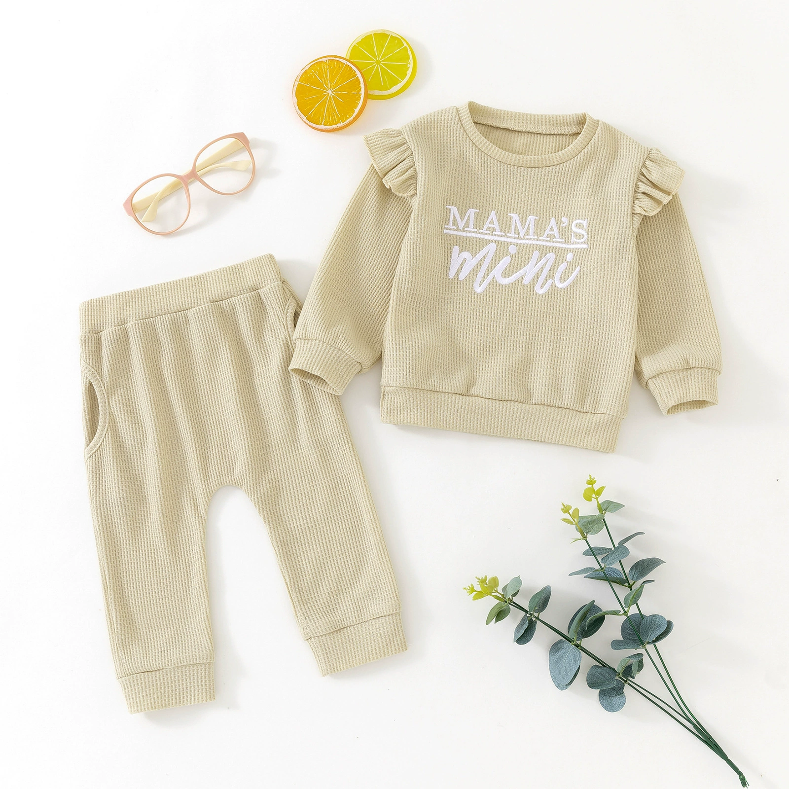 Набор для младенцев и малышей Mama's MINI MINI Faf, летающие рукава, длинный рукав, длинные брюки, модель E453K